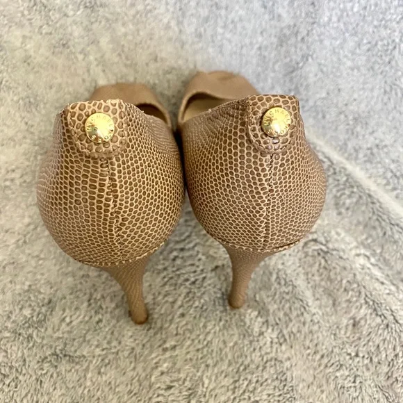 Michael Kors York Platform Heels Dark Dune Size 6 - Picture 5 of 9